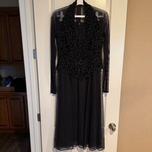 Tadashi Two Piece Evening Gown, Size Large